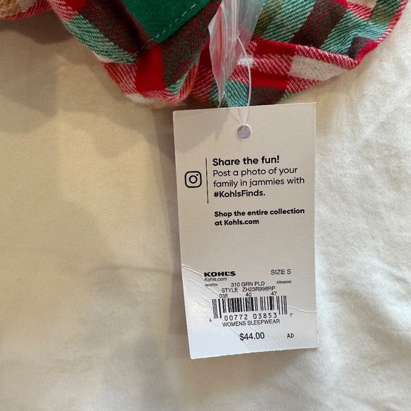 100% Cotton 🧶 Flannel Plaid Sleep Top & Bottoms Pajama Set - Picture 7 of 7